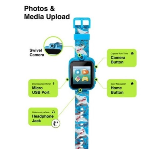 iTech Junior Boys Headphones & Smartwatch Set - Blue Shark.   Z13 - Picture 10 of 12